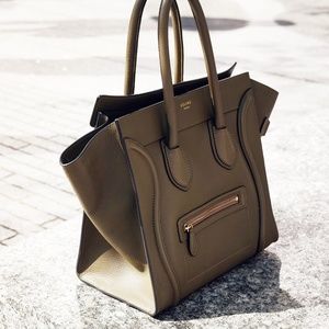 Celine Mini Luggage in Drummed Calfskin Handbag